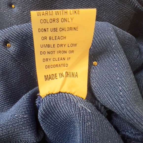 # A234  FT INC  Blue Studded Bodycon Dress Sheer Mesh Cocktail Chic  NWT M - Picture 8 of 8